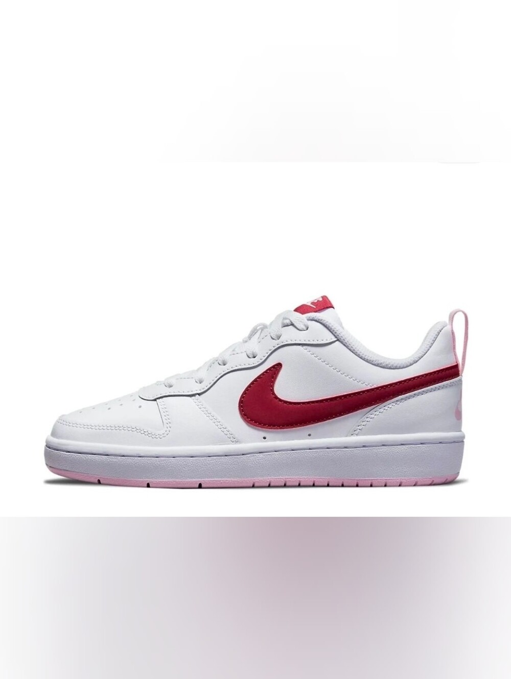 💎SOLD💎Nike Court Borough Low 2 (GS) – White/Dark Beetroot | Size 7Y - Picture 8 of 12